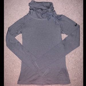 Nike Dri-Fit Grey Turtleneck Long Sleeves Top